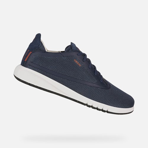 Pánské Slip On Geox Aerantis Tmavě | JRX-642789