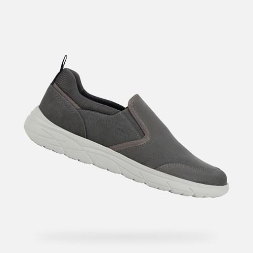 Pánské Slip On Geox Portello Šedé | TSE-401796