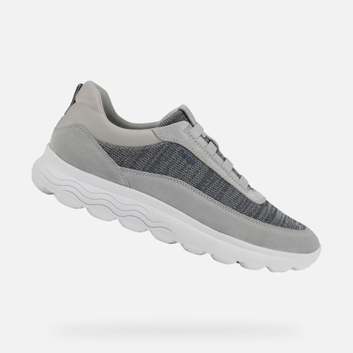 Pánské Slip On Geox Spherica Světle Šedé | WZS-862431