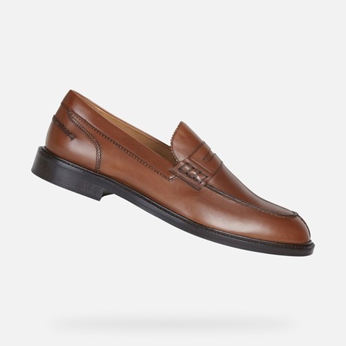 Pánské Společenské Boty Geox Artenova Cognac | PSI-895260