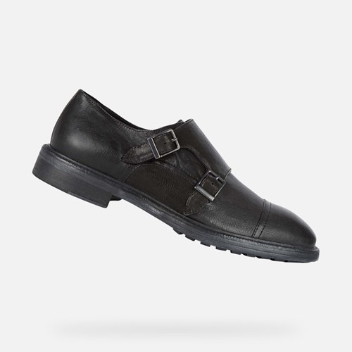 Pánské Společenské Boty Geox Aurelio Černé | QYG-293087