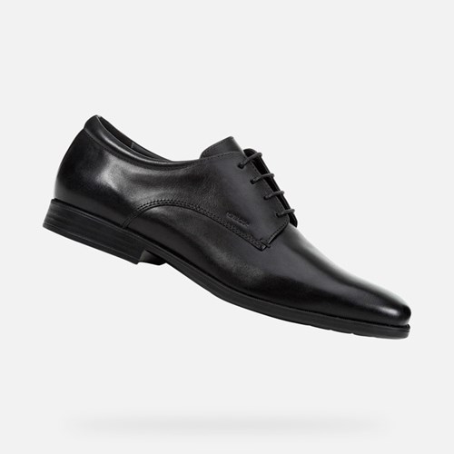 Pánské Společenské Boty Geox Calgary Černé | HZS-726105