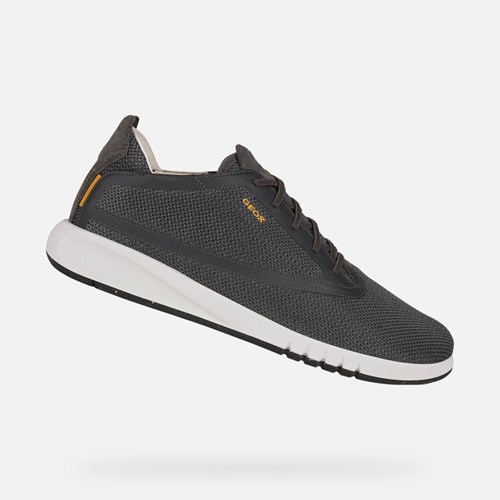 Pánské Tenisky Geox Aerantis Anthracite | GTZ-687235