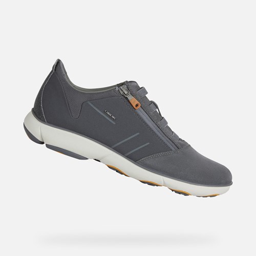 Pánské Tenisky Geox Nebula Anthracite | VKM-705624